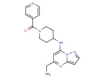 5-ethyl-N-(1-isonicotinoyl-4-piperidinyl)pyrazolo[1,5-a]pyrimidin-7-amine