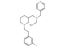 N-({1-[2-(3-fluorophenyl)ethyl]-3-piperidinyl}methyl)-N-(4-pyridinylmethyl)ethanamine