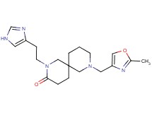 2-[2-(1H-imidazol-4-yl)ethyl]-8-[(2-methyl-1,3-oxazol-4-yl)methyl]-2,8-diazaspiro[5.5]undecan-3-one