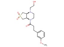2-[(4aR*,7aS*)-4-[3-(3-methoxyphenyl)propanoyl]-6,6-dioxidohexahydrothieno[3,4-b]pyrazin-1(2H)-yl]ethanol