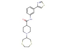1-(1,4-dithiepan-6-yl)-N-[3-(1,3-thiazol-4-yl)phenyl]-4-piperidinecarboxamide