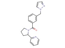 2-{1-[3-(1H-pyrazol-1-ylmethyl)benzoyl]pyrrolidin-2-yl}pyridine