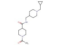 1-acetyl-N-{[1-(cyclopropylmethyl)piperidin-4-yl]methyl}piperidine-4-carboxamide
