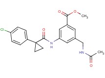 methyl 3-[(acetylamino)methyl]-5-({[1-(4-chlorophenyl)cyclopropyl]carbonyl}amino)benzoate