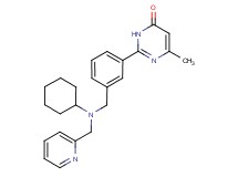 2-(3-{[cyclohexyl(pyridin-2-ylmethyl)amino]methyl}phenyl)-6-methylpyrimidin-4(3H)-one