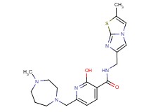 2-hydroxy-6-[(4-methyl-1,4-diazepan-1-yl)methyl]-N-[(2-methylimidazo[2,1-b][1,3]thiazol-6-yl)methyl]nicotinamide