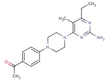 1-{4-[4-(2-amino-6-ethyl-5-methylpyrimidin-4-yl)piperazin-1-yl]phenyl}ethanone