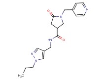 5-oxo-N-[(1-propyl-1H-pyrazol-4-yl)methyl]-1-(4-pyridinylmethyl)-3-pyrrolidinecarboxamide