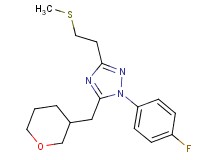 1-(4-fluorophenyl)-3-[2-(methylthio)ethyl]-5-(tetrahydro-2H-pyran-3-ylmethyl)-1H-1,2,4-triazole