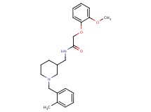 2-(2-methoxyphenoxy)-N-{[1-(2-methylbenzyl)-3-piperidinyl]methyl}acetamide