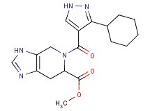 methyl 5-[(3-cyclohexyl-1H-pyrazol-4-yl)carbonyl]-4,5,6,7-tetrahydro-3H-imidazo[4,5-c]pyridine-6-carboxylate