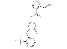 5-ethyl-N-{5-oxo-1-[2-(trifluoromethyl)benzyl]pyrrolidin-3-yl}isoxazole-4-carboxamide