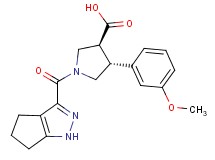 (3S*,4R*)-4-(3-methoxyphenyl)-1-(1,4,5,6-tetrahydrocyclopenta[c]pyrazol-3-ylcarbonyl)pyrrolidine-3-carboxylic acid