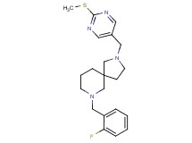 7-(2-fluorobenzyl)-2-{[2-(methylthio)-5-pyrimidinyl]methyl}-2,7-diazaspiro[4.5]decane