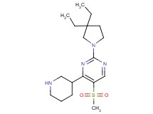 2-(3,3-diethyl-1-pyrrolidinyl)-5-(methylsulfonyl)-4-(3-piperidinyl)pyrimidine hydrochloride