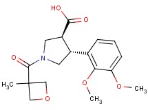 (3S*,4R*)-4-(2,3-dimethoxyphenyl)-1-[(3-methyloxetan-3-yl)carbonyl]pyrrolidine-3-carboxylic acid