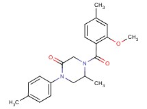 4-(2-methoxy-4-methylbenzoyl)-5-methyl-1-(4-methylphenyl)-2-piperazinone
