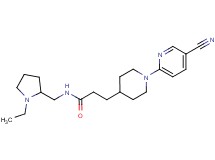 3-[1-(5-cyanopyridin-2-yl)piperidin-4-yl]-N-[(1-ethylpyrrolidin-2-yl)methyl]propanamide