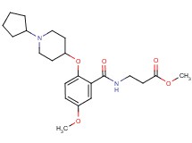 methyl N-{2-[(1-cyclopentyl-4-piperidinyl)oxy]-5-methoxybenzoyl}-beta-alaninate