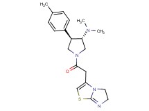 (3S*,4R*)-1-(5,6-dihydroimidazo[2,1-b][1,3]thiazol-3-ylacetyl)-N,N-dimethyl-4-(4-methylphenyl)pyrrolidin-3-amine
