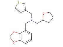 (1,3-benzodioxol-4-ylmethyl)(tetrahydrofuran-2-ylmethyl)(3-thienylmethyl)amine