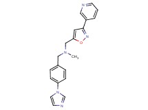 1-[4-(1H-imidazol-1-yl)phenyl]-N-methyl-N-{[3-(3-pyridinyl)-5-isoxazolyl]methyl}methanamine