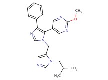 5-{1-[(1-isobutyl-1H-imidazol-5-yl)methyl]-4-phenyl-1H-imidazol-5-yl}-2-methoxypyrimidine