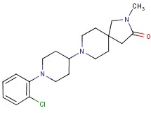8-[1-(2-chlorophenyl)-4-piperidinyl]-2-methyl-2,8-diazaspiro[4.5]decan-3-one