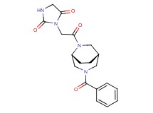 3-{2-[(1S*,5R*)-3-benzoyl-3,6-diazabicyclo[3.2.2]non-6-yl]-2-oxoethyl}imidazolidine-2,4-dione