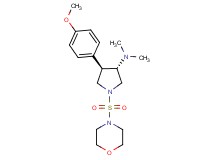 (3S*,4R*)-4-(4-methoxyphenyl)-N,N-dimethyl-1-(4-morpholinylsulfonyl)-3-pyrrolidinamine