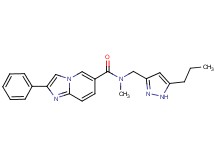 N-methyl-2-phenyl-N-[(5-propyl-1H-pyrazol-3-yl)methyl]imidazo[1,2-a]pyridine-6-carboxamide
