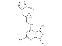 1,3,6-trimethyl-N-({1-[(2-methyl-1H-imidazol-1-yl)methyl]cyclopropyl}methyl)-1H-pyrazolo[3,4-d]pyrimidin-4-amine