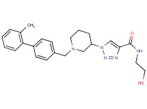 N-(2-hydroxyethyl)-1-{1-[(2'-methyl-4-biphenylyl)methyl]-3-piperidinyl}-1H-1,2,3-triazole-4-carboxamide
