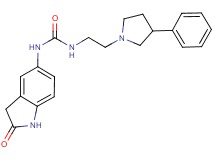 N-(2-oxo-2,3-dihydro-1H-indol-5-yl)-N'-[2-(3-phenylpyrrolidin-1-yl)ethyl]urea