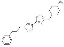 1-methyl-4-({5-[1-(3-phenylpropyl)-1H-1,2,3-triazol-4-yl]-1,2,4-oxadiazol-3-yl}methyl)piperidine