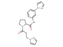 N-[3-(1H-pyrazol-1-yl)phenyl]-1-[3-(1H-pyrazol-1-yl)propanoyl]prolinamide