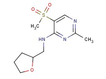 2-methyl-5-(methylsulfonyl)-N-(tetrahydrofuran-2-ylmethyl)pyrimidin-4-amine