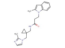 N-({1-[(2-methyl-1H-imidazol-1-yl)methyl]cyclopropyl}methyl)-3-(2-methyl-1H-indol-1-yl)propanamide