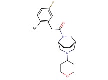 (1S*,5R*)-6-[(5-fluoro-2-methylphenyl)acetyl]-3-(tetrahydro-2H-pyran-4-yl)-3,6-diazabicyclo[3.2.2]nonane