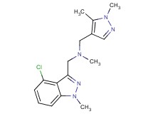 1-(4-chloro-1-methyl-1H-indazol-3-yl)-N-[(1,5-dimethyl-1H-pyrazol-4-yl)methyl]-N-methylmethanamine