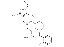 N-[(1-ethyl-3,5-dimethyl-1H-pyrazol-4-yl)methyl]-N-{[1-(2-fluorobenzyl)-3-piperidinyl]methyl}-N',N'-dimethyl-1,2-ethanediamine