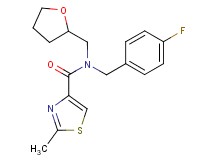 N-(4-fluorobenzyl)-2-methyl-N-(tetrahydrofuran-2-ylmethyl)-1,3-thiazole-4-carboxamide