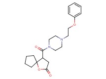 4-{[4-(2-phenoxyethyl)-1-piperazinyl]carbonyl}-1-oxaspiro[4.4]nonan-2-one