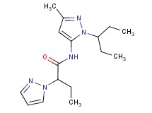 N-[1-(1-ethylpropyl)-3-methyl-1H-pyrazol-5-yl]-2-(1H-pyrazol-1-yl)butanamide
