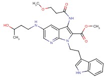 methyl 5-[(3-hydroxybutyl)amino]-1-[2-(1H-indol-3-yl)ethyl]-3-[(3-methoxypropanoyl)amino]-1H-pyrrolo[2,3-b]pyridine-2-carboxylate