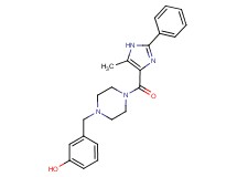 3-({4-[(5-methyl-2-phenyl-1H-imidazol-4-yl)carbonyl]piperazin-1-yl}methyl)phenol