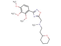 N-methyl-2-(tetrahydro-2H-pyran-2-yl)-N-{[3-(2,3,4-trimethoxyphenyl)-1,2,4-oxadiazol-5-yl]methyl}ethanamine