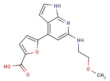 5-{6-[(2-methoxyethyl)amino]-1H-pyrrolo[2,3-b]pyridin-4-yl}-2-furoic acid
