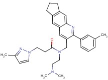 N-[2-(dimethylamino)ethyl]-N-{[2-(3-methylphenyl)-7,8-dihydro-6H-cyclopenta[g]quinolin-3-yl]methyl}-3-(3-methyl-1H-pyrazol-1-yl)propanamide