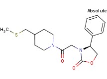 (4S)-3-(2-{4-[(methylthio)methyl]piperidin-1-yl}-2-oxoethyl)-4-phenyl-1,3-oxazolidin-2-one
